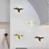 Aplique de pared de diseño moderno LED pájaro origami para salón
