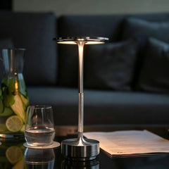 Lámpara de mesa regulable táctil LED moderna de aluminio para salón