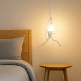 Lámpara colgante de diseño moderno con figura humana LED para comedor