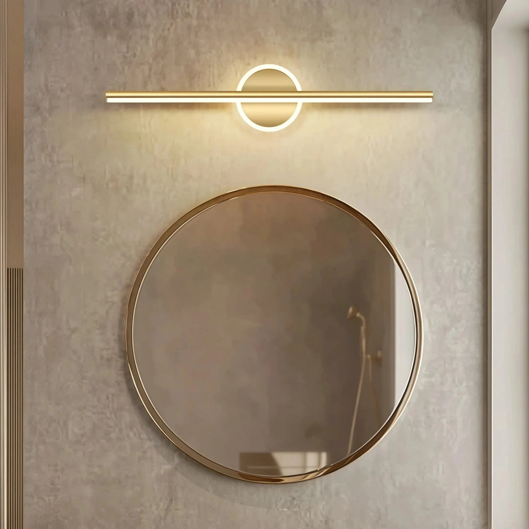 Aplique para baño moderno LED lineal con luz suave IP44