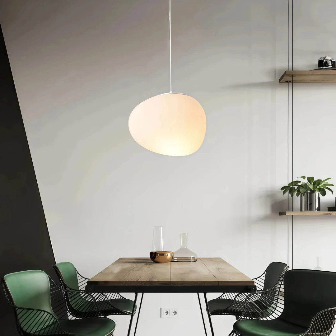 Lámpara colgante nórdica blanca LED de diseño orgánico para comedor