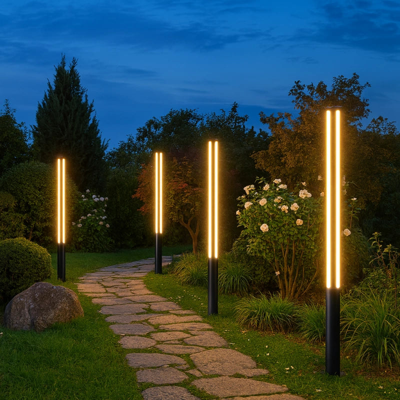 Lámpara de Jardín LED Exterior Cilíndrica de Aluminio