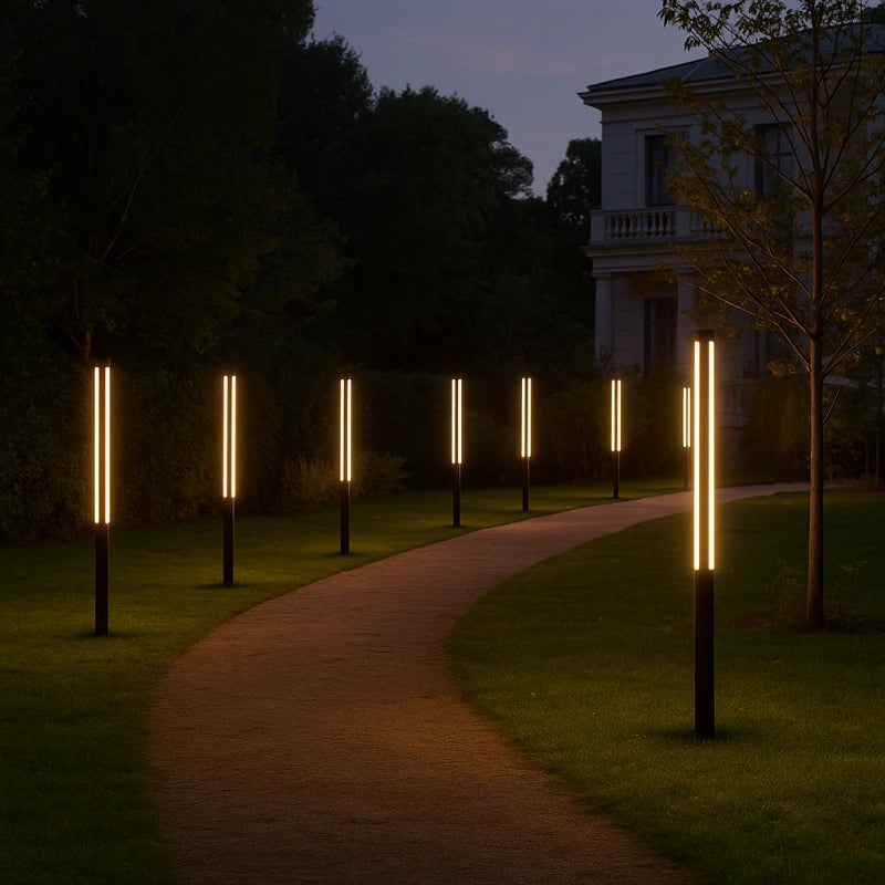 Lámpara de Jardín LED Exterior Cilíndrica de Aluminio