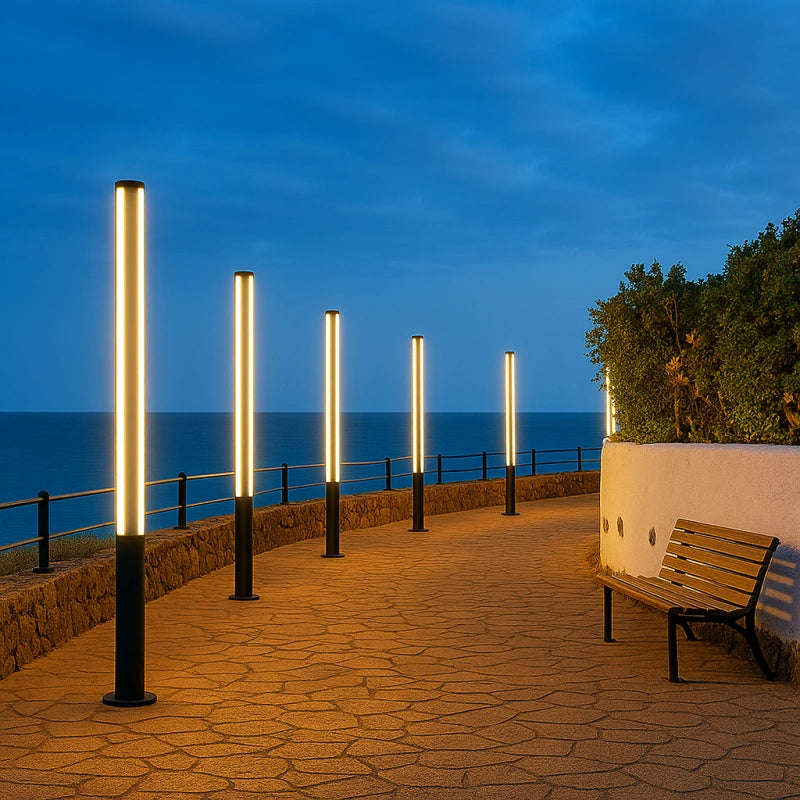 Lámpara de Jardín LED Exterior Cilíndrica de Aluminio