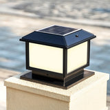 Lámpara solar LED sobremuro exterior vintage IP65 para pilar