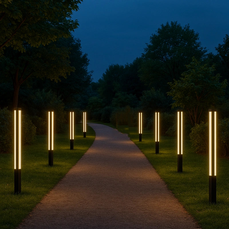 Lámpara de Jardín LED Exterior Cilíndrica de Aluminio