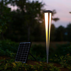 Baliza solar LED de exterior IP65 con diseño moderno para jardín