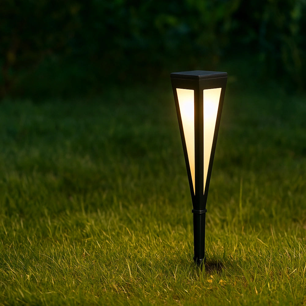 Lámpara Solar LED para Jardín Exterior en Forma de Cono Invertido
