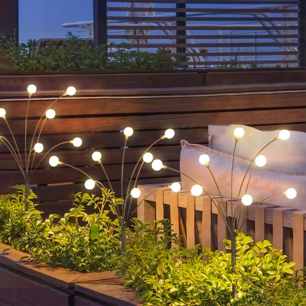 Lámparas Solares LED Tipo Luciérnaga para Jardín