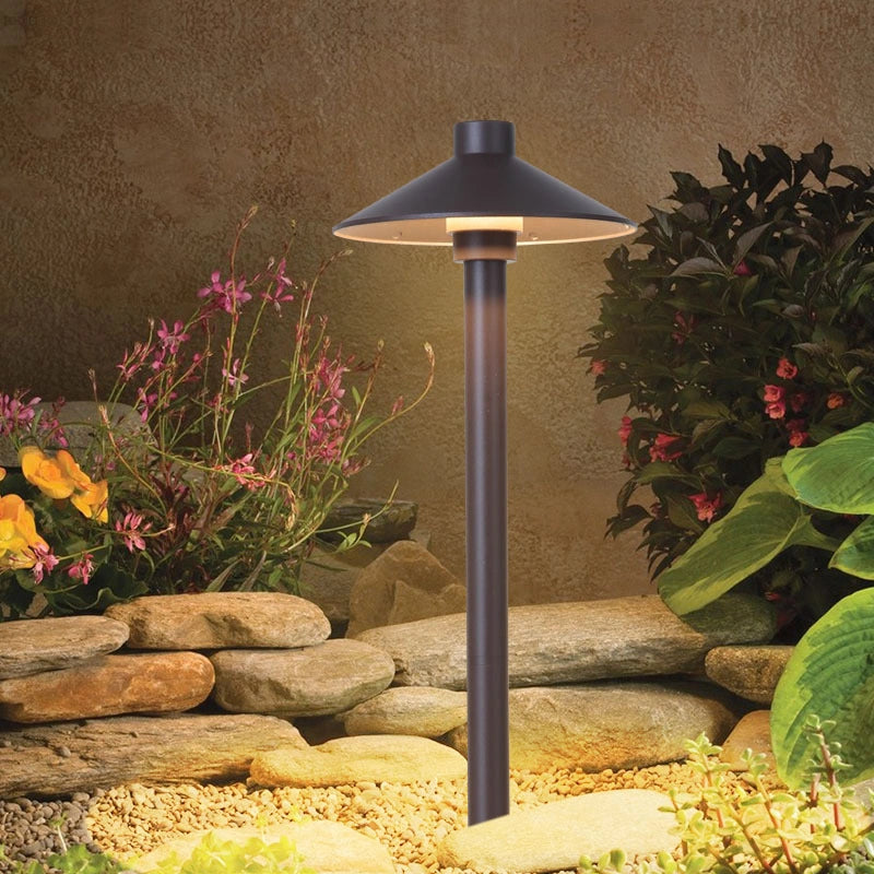 Baliza de Jardín Moderna LED Forma de Seta Negra