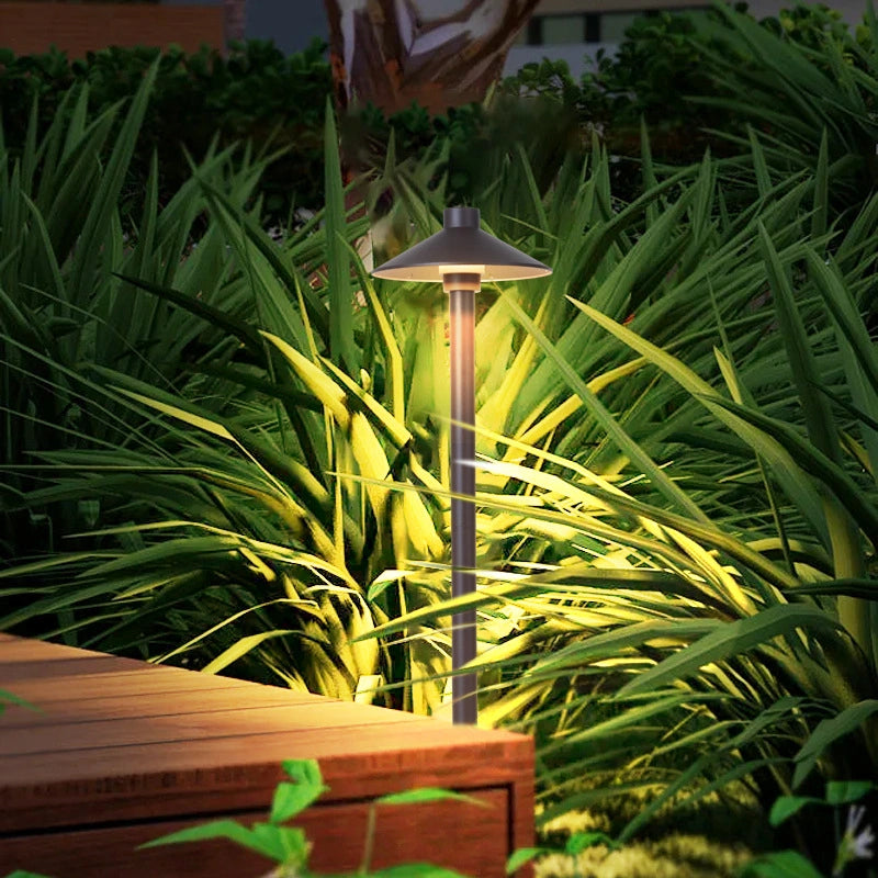 Baliza de Jardín Moderna LED Forma de Seta Negra