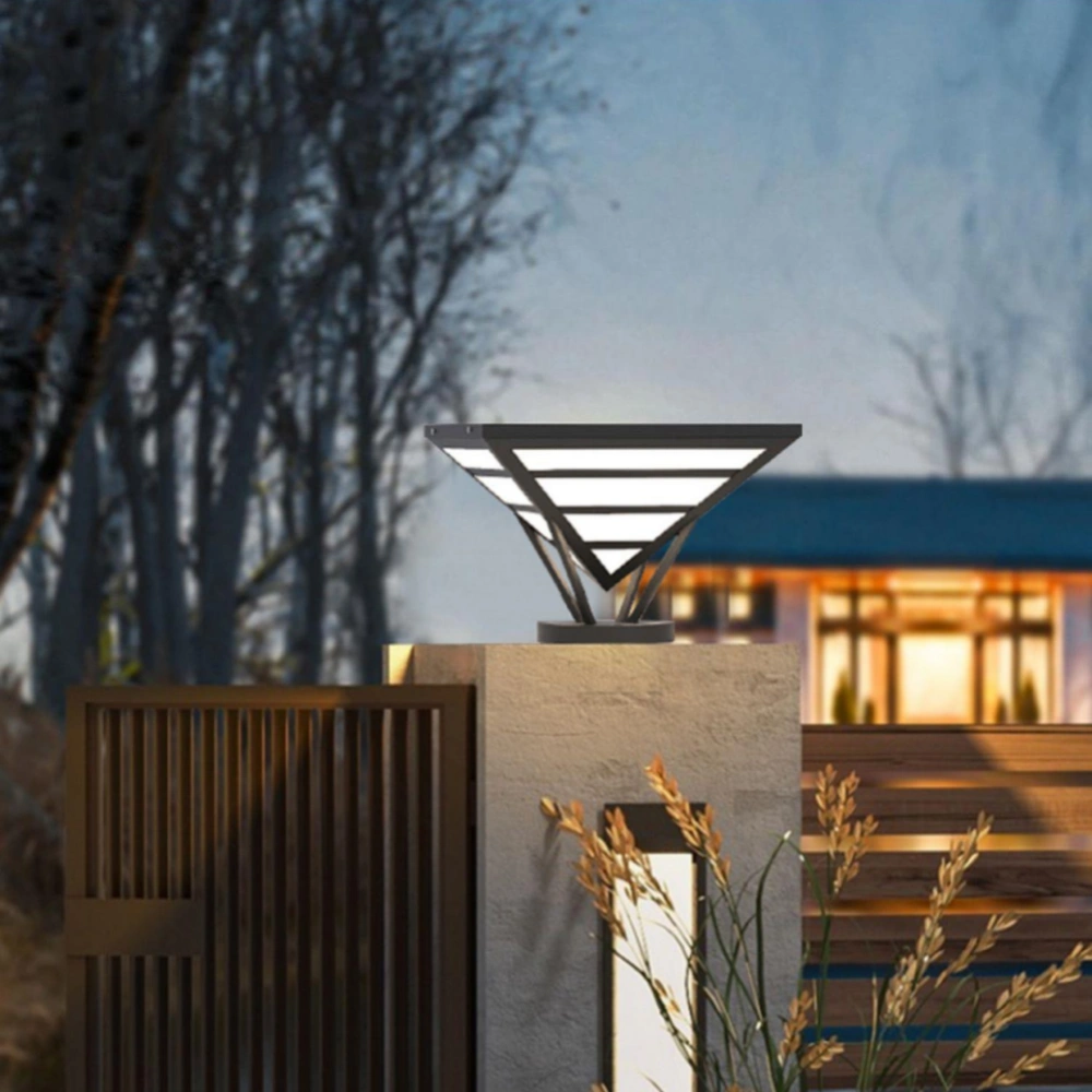 Lámpara Solar para Jardín Diseño Minimalista en Forma de Diamante