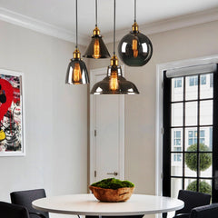 Lámpara Colgante de Vidrio Soplado Estilo Vintage para Restaurante