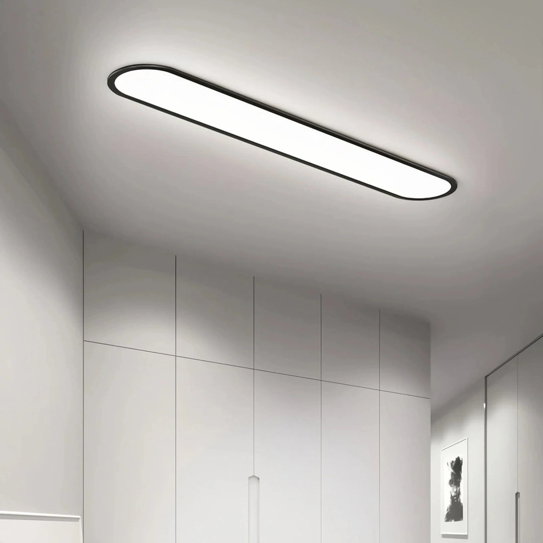 Lámpara de techo ovalada LED regulable minimalista para pasillo