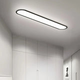 Lámpara de techo ovalada LED regulable minimalista para pasillo