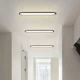 Lámpara de techo ovalada LED regulable minimalista para pasillo
