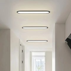 Lámpara de techo ovalada LED regulable minimalista para pasillo