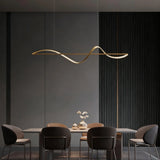 Lámpara colgante de diseño moderno en espiral con LED para isla de cocina