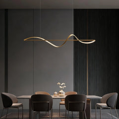 Lámpara Colgante LED Moderna con Diseño Onda para Comedor