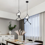 Lámpara colgante de diseño moderno con figura humana LED para comedor