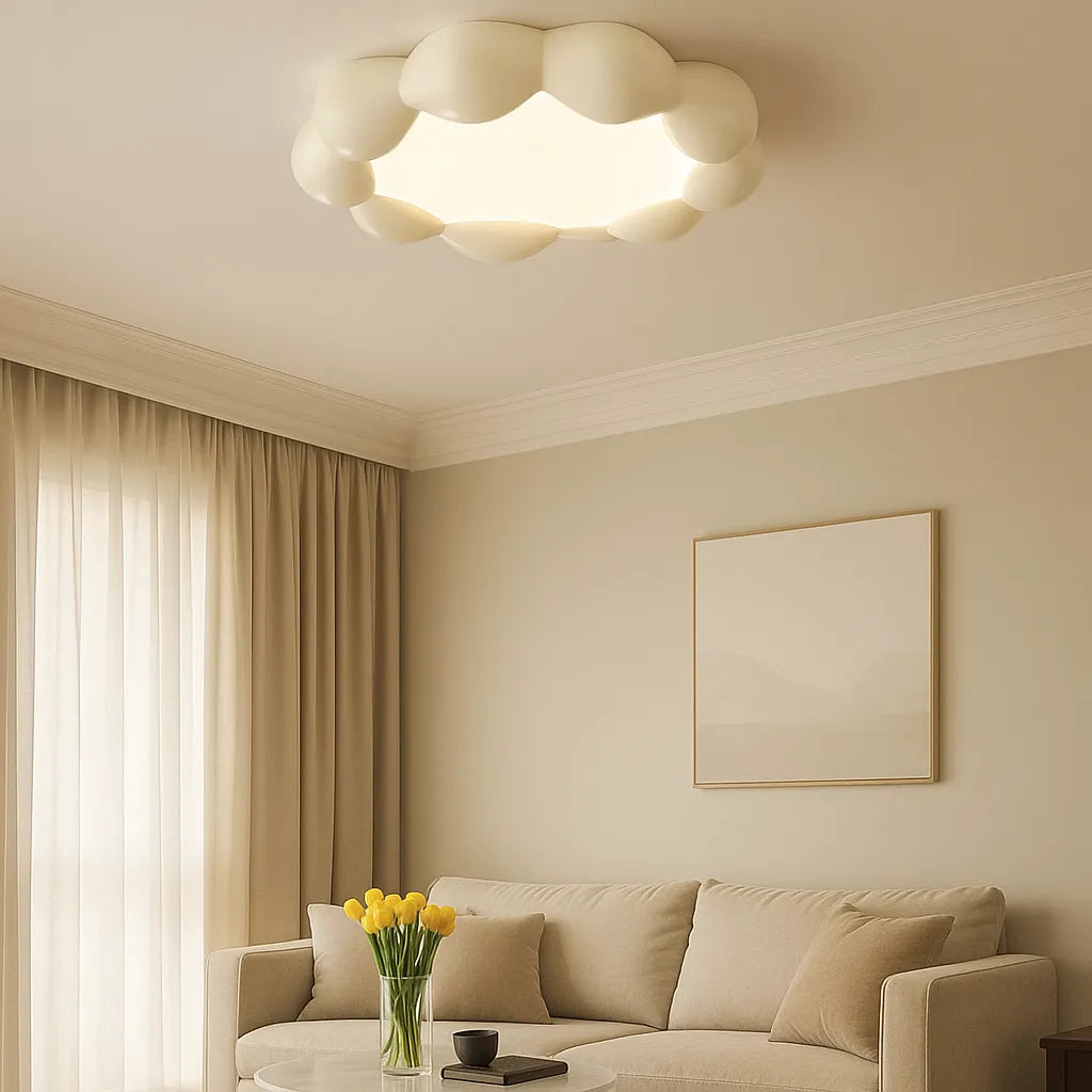 Lámpara de Techo LED Redonda Moderna para Salón con Iluminación Tricolor