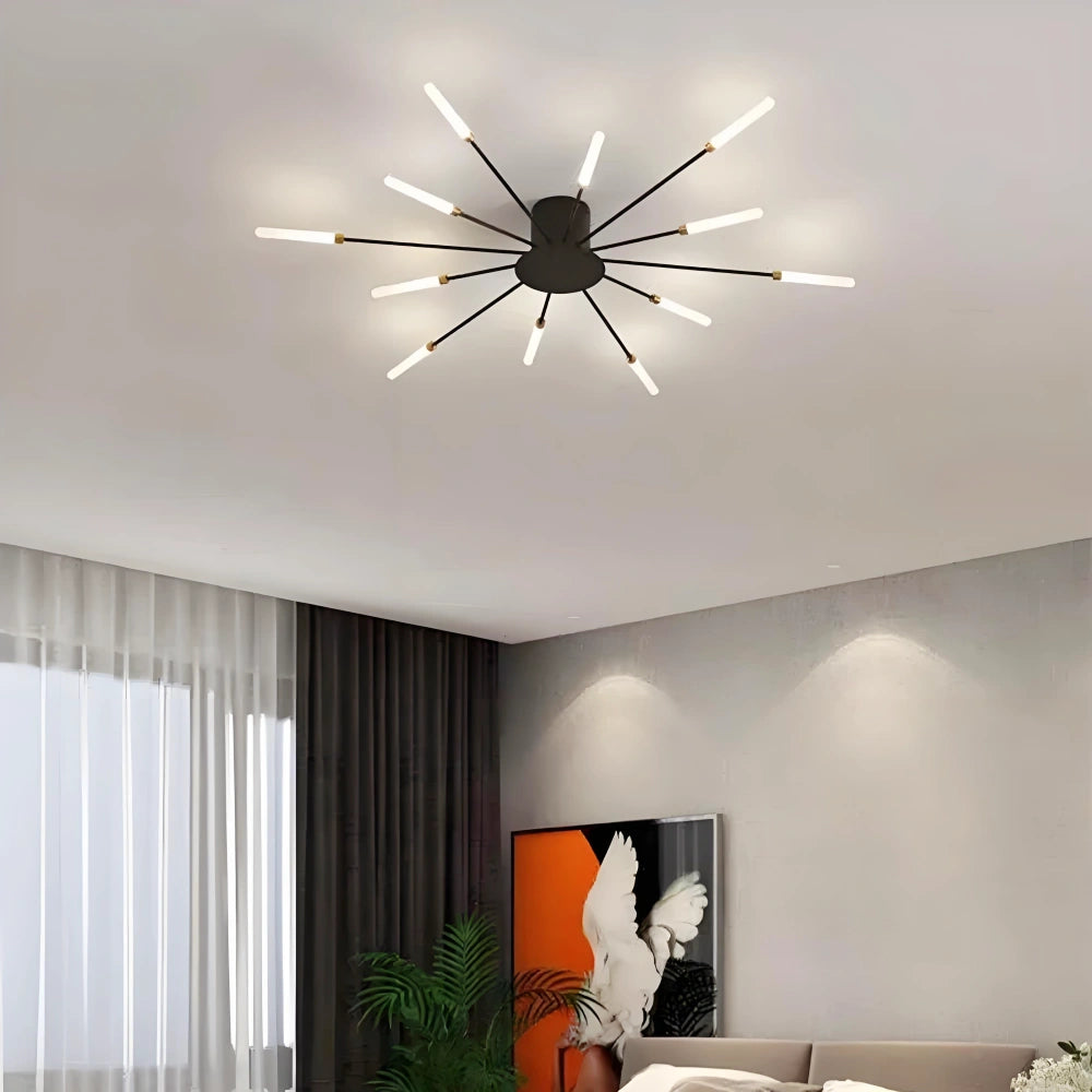 Lámpara de Techo LED Regulable Estilo Fuegos Artificiales para Salón
