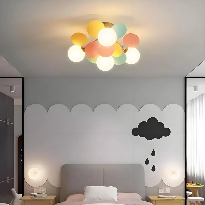 Lámpara de Techo LED Creativa Diseño de Ramas en Colores para Habitación Infantil