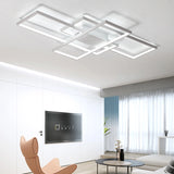 Lámpara de Techo Geométrica LED Regulable de Diseño Moderno Longitud 90 cm para Salón