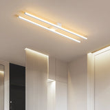 Lámpara de techo moderna para pasillo de doble línea con LED