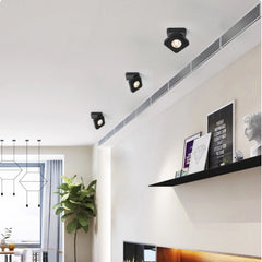 Foco Techo Superficie LED Cuadrado Giratorio Minimalista