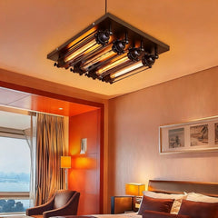 Lámpara Led de Techo Industrial Hierro Estilo Vintage