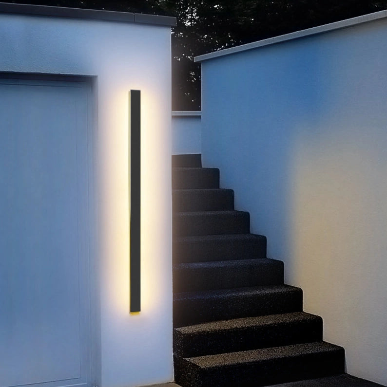 Aplique de Pared LED Exterior Impermeable Diseño Lineal para Porche