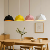 Lámpara colgante nórdica LED color Macaron con altura regulable para comedor