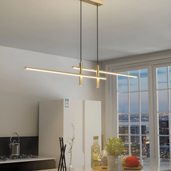 Lámpara Lineal Colgante LED Regulable Diseño Minimalista para Comedor