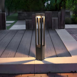 Baliza Solar De Exterior LED De Metal Diseño Moderno Jardín Negra