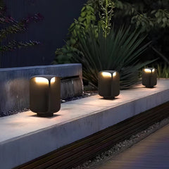 Baliza de Exterior Jardín LED IP65 Luz Cálida de Metal Diseño Moderno