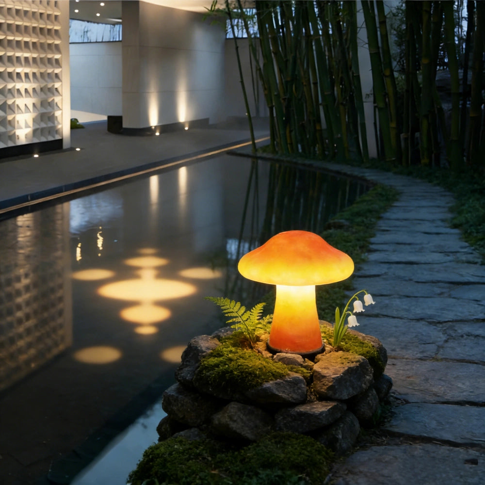 Lámpara de Seta Solar LED Exterior Jardín de Diseño