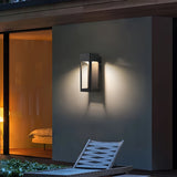 Aplique rectangular exterior LED IP65 moderno de metal negro