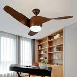 Ventilador de techo con luz 3 aspas diseño nórdico LED silencioso motor DC 132 cm salón