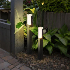 Baliza LED Solar Exterior IP65 Diseño Minimalista para Jardín Negra