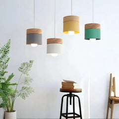 Lámpara Colgante Nórdica LED Regulable en Altura de Metal para Comedor