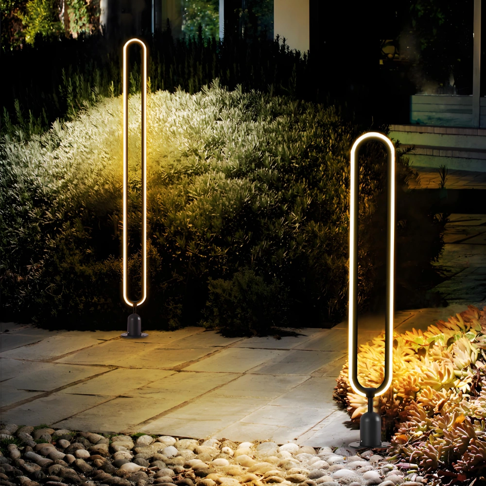 Baliza Solar Exterior LED IP65 Para Jardín De Diseño Moderna Negra