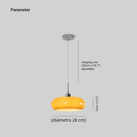 Lámpara Colgante Nórdica de Vidrio en Forma de Cuenco para Comedor