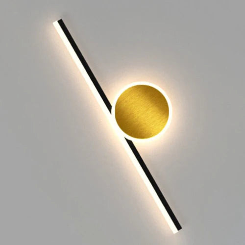 Gold Circular Line Led Bedroom Wall Lights