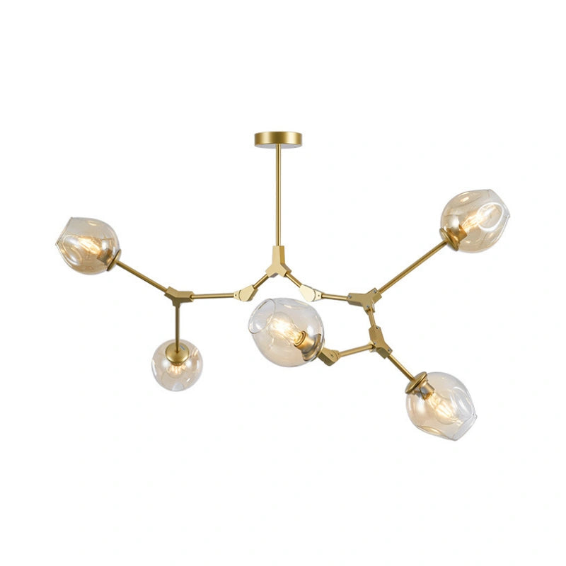 Lámpara Colgante de Vidrio Estilo Nórdico Molecular para Salón