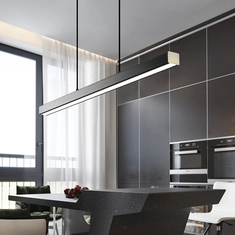 Lámpara Colgante LED Lineal Regulable para Comedor Estilo Moderno