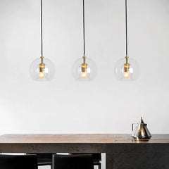 Lámpara Colgante Esférica de Vidrio Soplado de Dos Capas Moderna