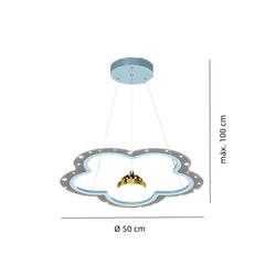 Lámpara colgante de flor con LED regulable para dormitorio infantil