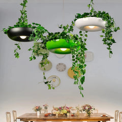 Lámpara con plantas colgantes LED de diseño moderno para comedor