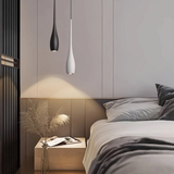 Lámpara colgante minimalista de gota LED regulable en altura para mesita de noche